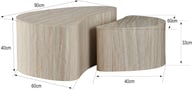 Island sarjapöytä 90x60x40 + 60x40x33 beige: Tyylikäs beige travertin sohvapöytä, joka toimii myös säilytyskalusteena. Sopii täydellisesti olohuoneeseen moderniin sisustukseen.