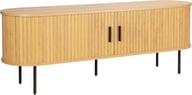 Pikkukuva: Pihla tv-taso 150x40x55cm​, tammen värinen melamiini / mustat jalat