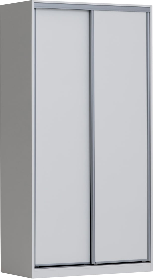 Doorit liukuovikomero 2 x 60 cm levyovi 236x120x62, valkoinen