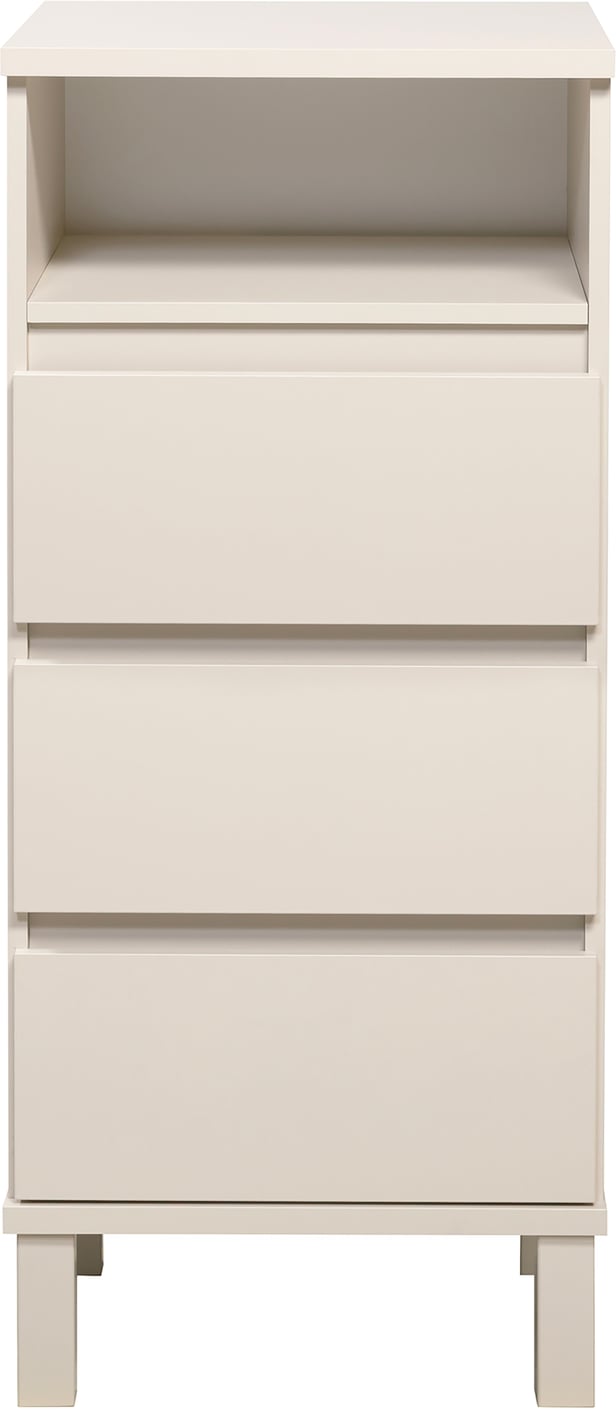 Sata lipasto nro 6. 47cm/3-ltk + avo greige, kantikas jalka