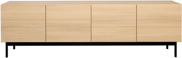 Lakeus taso nro 2. 197 cm taso nro 2. vaalea tammi, metallinen jalkasokkeli