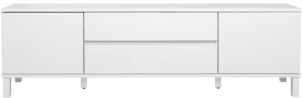 Sata taso nro 89. 200cm 2 ovea + 2ltk valkoinen, kantikas jalka
