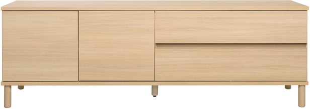 Sata taso nro 45. 183cm 2 ovi vasen + 2ltk vaalea tammi, pyöreä jalka