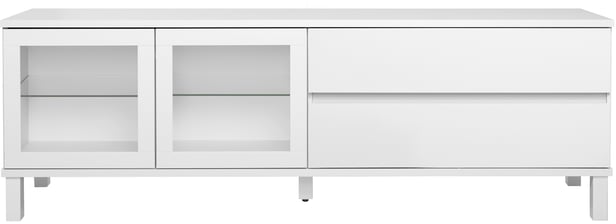 Sata taso nro 47. 183cm 2 lasiovi vasen + 2ltk valkoinen, kantikas jalka