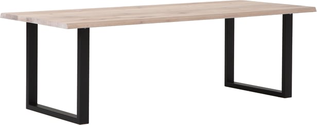 Estelle lankkupöytä 240x95 valkoöljytty tammi, U-jalalla