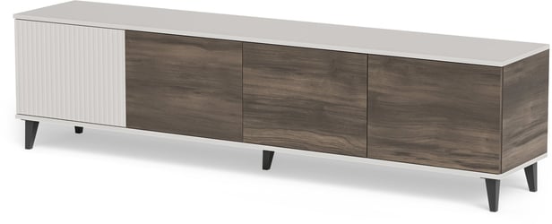 Evelyn tv-taso neljällä ovella 200cm, pähkinä / kashmir