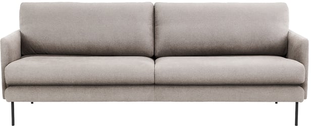 Pohjanmaan® Nordic 3-istuttava sohva jumbo 237cm, Cloud-70 kangas, mustat metallijalat