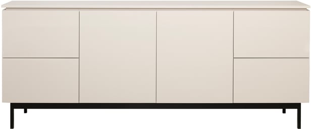 Lakeus senkki nro 6. 197 cm tuplakannella greige, metallinen jalkasokkeli