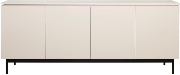 Lakeus senkki nro 4. 197 cm tuplakannella greige, metallinen jalkasokkeli