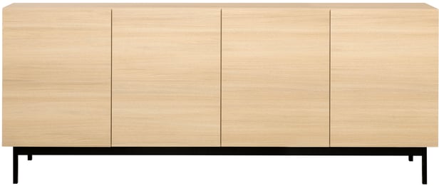 Lakeus senkki nro 4. 197 cm vaalea tammi , metallinen jalkasokkeli