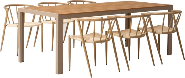 Albury & Deco ruokailuryhmä 205x90 kuudelle