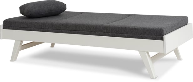 Notte 3-istuttava divaani vuodesohva 190cm taittopatjalla (harmaa), valkoinen