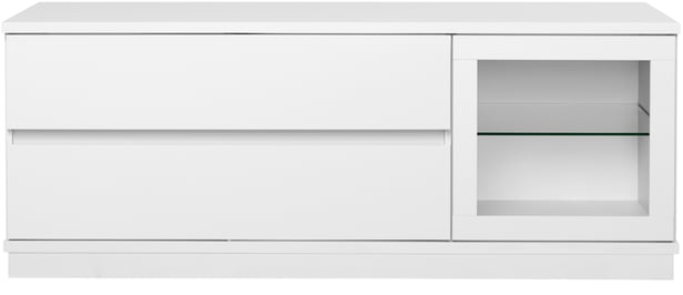 Sata taso nro 40. 138cm 2ltk + lasiovi oikea valkoinen, sokkeli