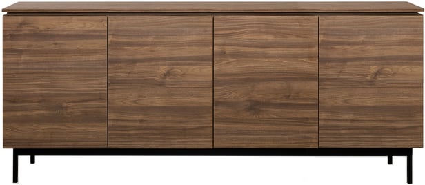 Lakeus senkki nro 4. 197 cm tuplakannella ruskea, metallinen jalkasokkeli