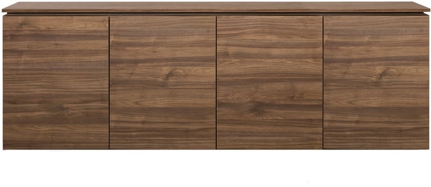 Lakeus senkki nro 4. 197 cm tuplakannella ruskea, seinään asennettava