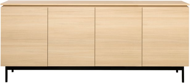 Lakeus senkki nro 4. 197 cm tuplakannella vaalea tammi, metallinen jalkasokkeli