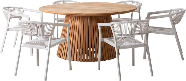 Deco & Elegance ruokailuryhmä pyöreä 150cm kuudelle