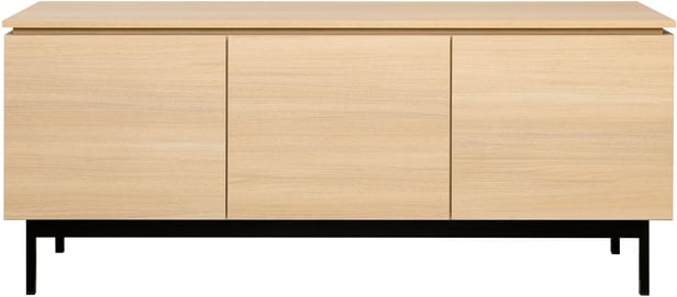 Lakeus taso nro 1. 148 cm tuplakannella vaalea tammi, metallinen jalkasokkeli