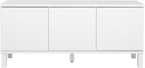 Sata-sarja taso nro 30. 138cm 3 ovea valkoinen, kantikas jalka
