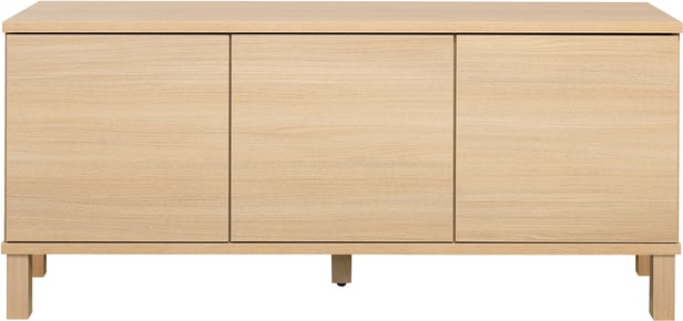 Sata taso nro 30. 138cm 3 ovea vaalea tammi, kantikas jalka