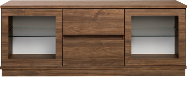 Sata taso nro 32. 138cm 2 lasiovea + 2ltk ruskea, sokkeli