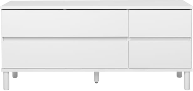 Sata taso nro 35. 138cm 2 lev ltk + 2ltk valkoinen, pyöreä jalka