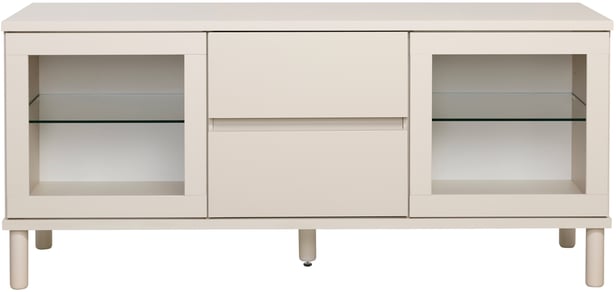 Sata taso nro 32. 138cm 2 lasiovea + 2ltk greige, pyöreä jalka