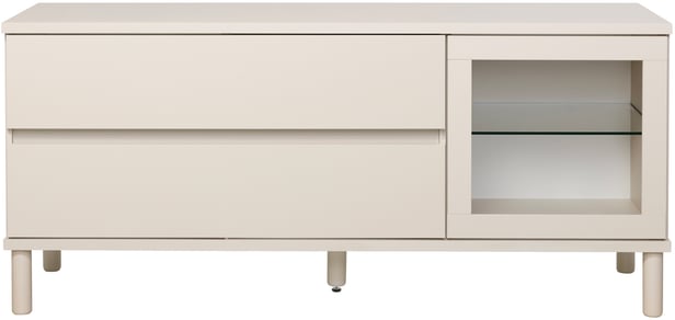 Sata taso nro 40. 138cm 2ltk + lasiovi oikea greige, pyöreä jalka