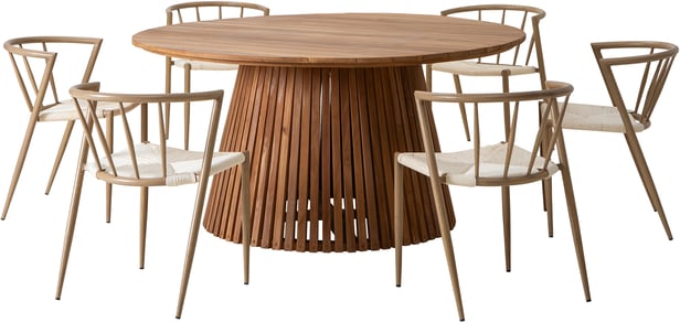 Deco ruokailuryhmä pyöreä 150cm kuudelle