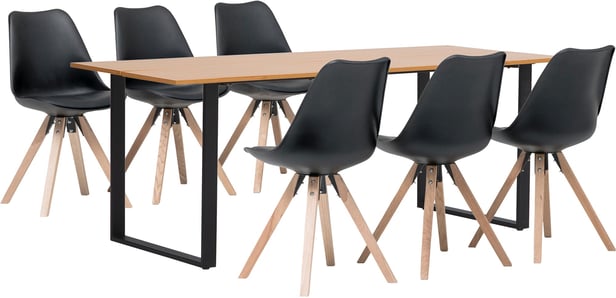 Versailles & Concept Oak ruokailuryhmä (1+6)