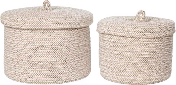 House Nordic Sebal korit (2kpl setti) beige puuvilla