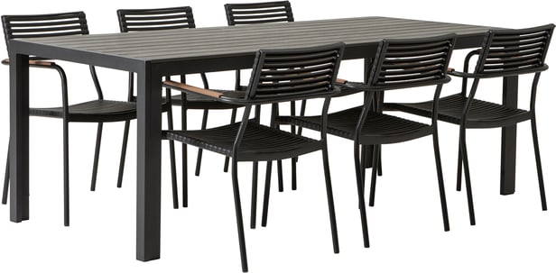 Dakota & Calle ruokailuryhmä 205x90 kuudelle