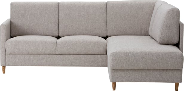 Nobe avokulmavuodesohva oikea, beige, saarni jalka