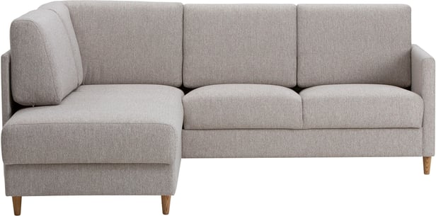 Nobe avokulmavuodesohva vasen, beige, saarni jalka
