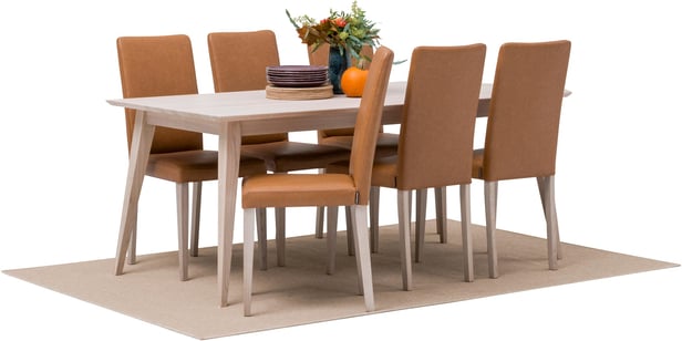 Alta ruokailuryhmä 90x180 kuudelle nordic tammi