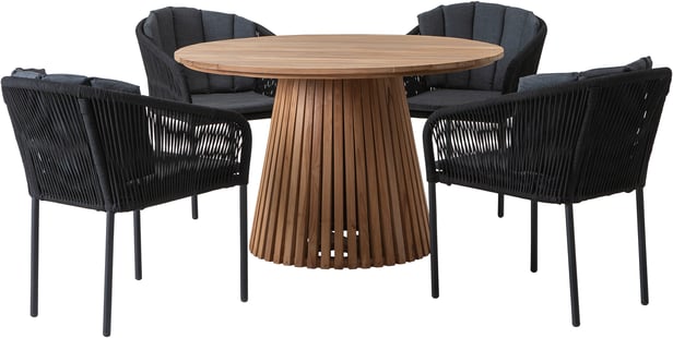 Deco & Victoria ruokailuryhmä pyöreä 120cm neljälle