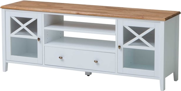 Hovi tv-taso 141cm, valkoinen/öljyttytammi