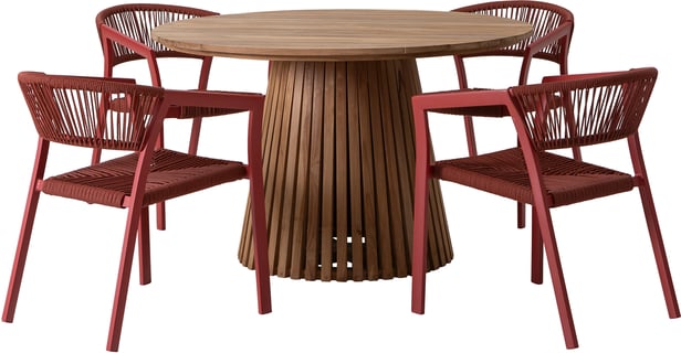 Deco & Elegance ruokailuryhmä pyöreä 120cm neljälle