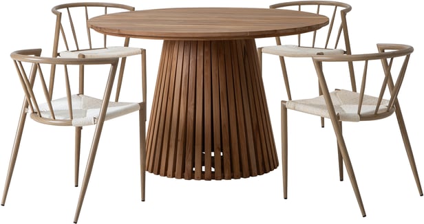 Deco ruokailuryhmä pyöreä 120cm neljälle