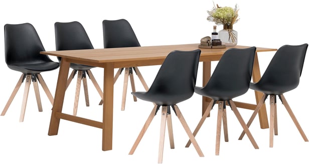 Bretagne & Concept Oak ruokailuryhmä (1+6)