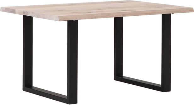 Estelle lankkupöytä 140x95 valkoöljytty, U-jalalla