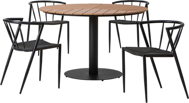 Sirena & Deco ruokailuryhmä pyöreä 120cm neljälle