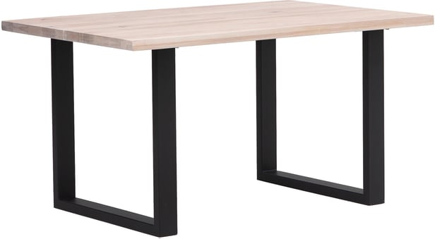 Isla lankkupöytä 140x95 valkoöljytty tammi, U-jalalla