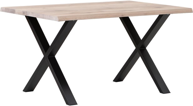 Estelle lankkupöytä 140x95 valkoöljytty, X-jalalla