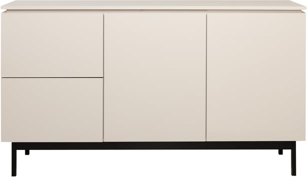 Lakeus senkki nro 5. 148 cm tuplakannella greige, metallinen jalkasokkeli