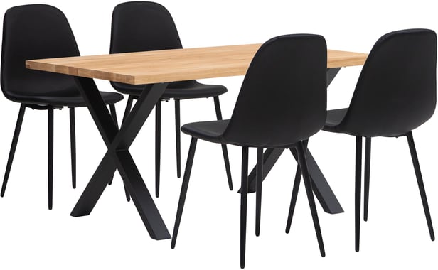 Isla & Maria ruokailuryhmä 95x140 neljälle öljytty tammi