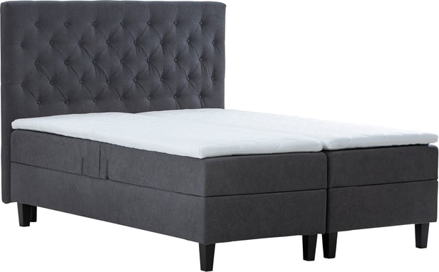 Moon Gold moottorisänky 160x200 + Moon Gold luxus petauspatja + Moon Gold pääty, antrasiitti