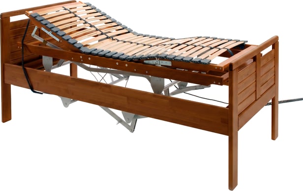 Seniori sänky hoiva-moottoripohjalla 80x200cm, pähkinä