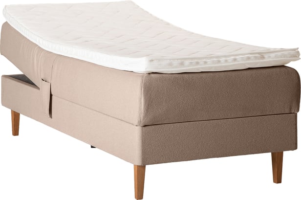 Unelle 500 Viscolux moottorisänky 5-vyöh. visco 80x200cm hard, fano 15 ruskea sis. tammijalat (sis. memory pp soft)