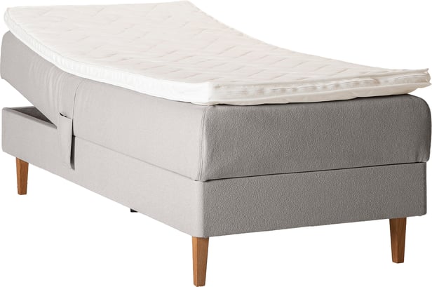Unelle 500 Viscolux moottorisänky 5-vyöh. visco 80x200cm medium, fano 80 vaaleanharmaa sis. tammijalat (sis. memory pp medium)